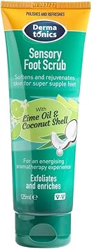 Dermatonics Sensory Foot Scrub Exfoliates and Enriches With Essential Lime Oil and Coconut Shell Suitable for Vegan Gently Buffs Away Hard Foot Skin 125 ml - Image 3
