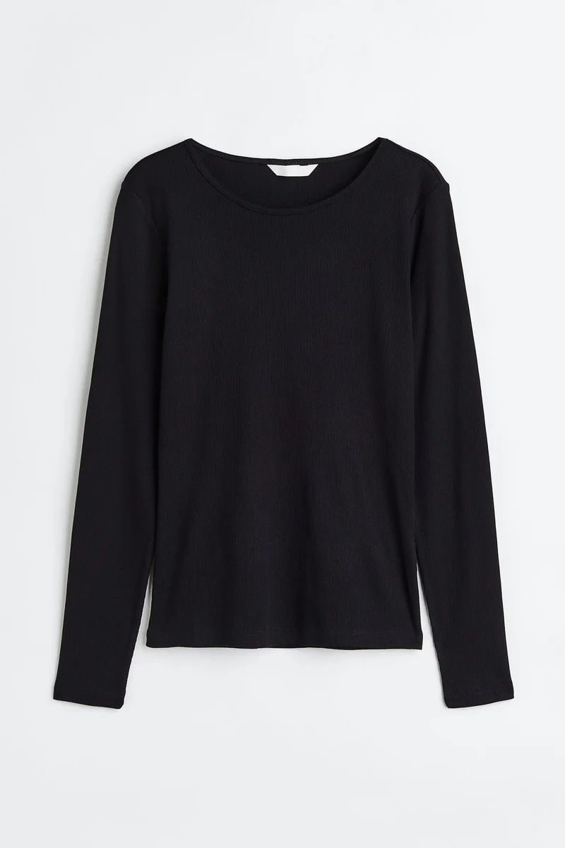 H&M Ribbed jersey top
