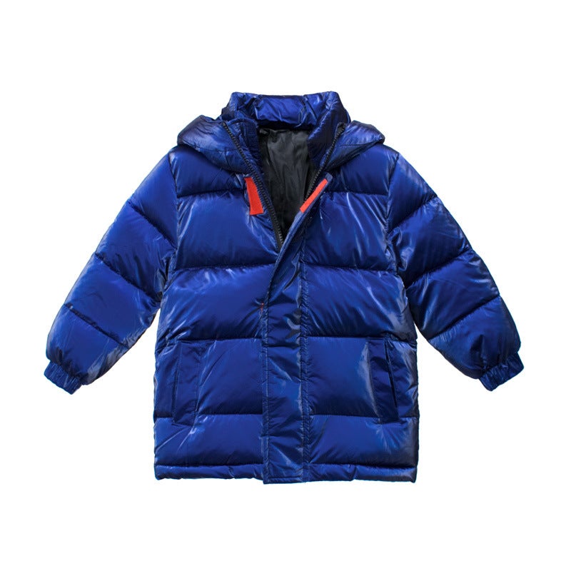 Korean version of childrens clothing autumn and winter new childrens cotton-padded jacket boys coat thickened baby clothes manufacturers supply a generation of hair YR237 Black  - Image 2