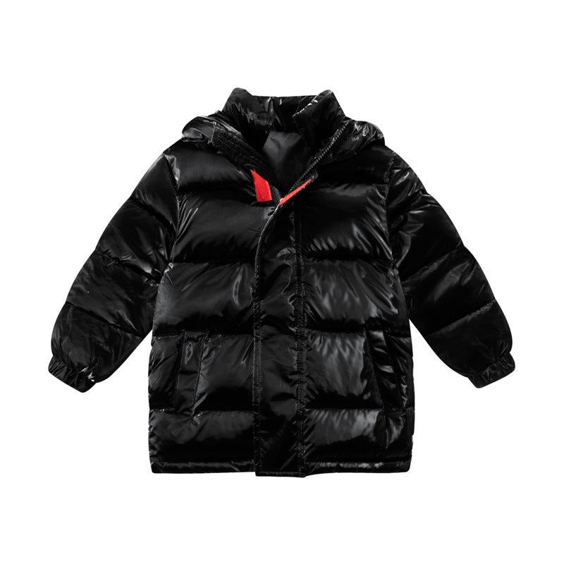Korean version of childrens clothing autumn and winter new childrens cotton-padded jacket boys coat thickened baby clothes manufacturers supply a generation of hair YR237 Black  - Image 1
