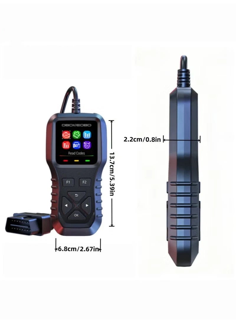 OBD2 Universal Scanner Automotive Car Diagnostic tool|Engine Fault Code Reader Scanner|Supports Arabic|with Live Data and I/M Readiness|Freeze Frame with Colour Screen| Play for All OBDII Vehicles - Image 4