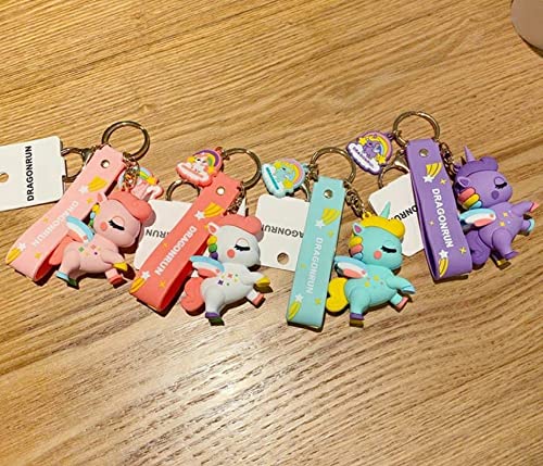 Tera13 TERA 13 Unicorn Theme Keychain for Kids (1 Pcs) - Metal Hook Keyring, Stylish Return Gifts for Girls - Image 2