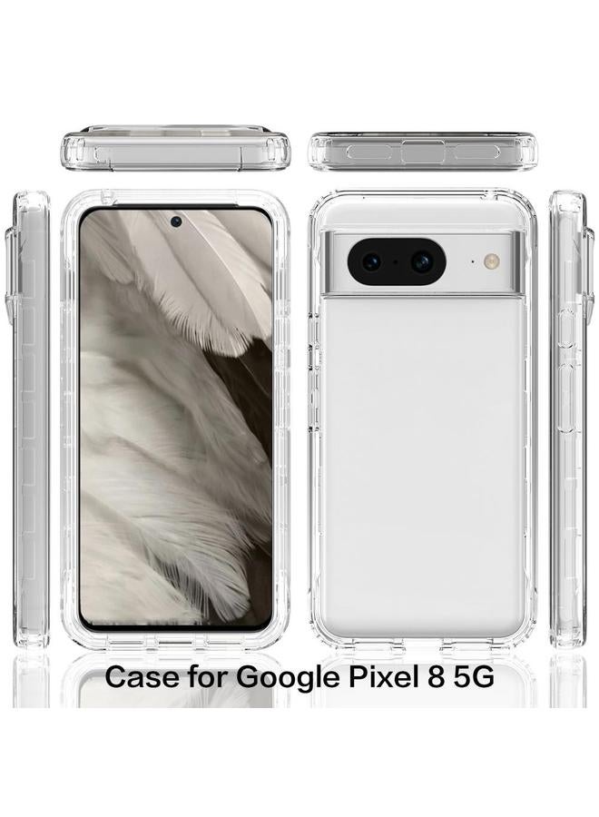 Zaboon Case For Google Pixel 8 Shockproof Clear Gradient PC + TPU Phone Case - Image 2