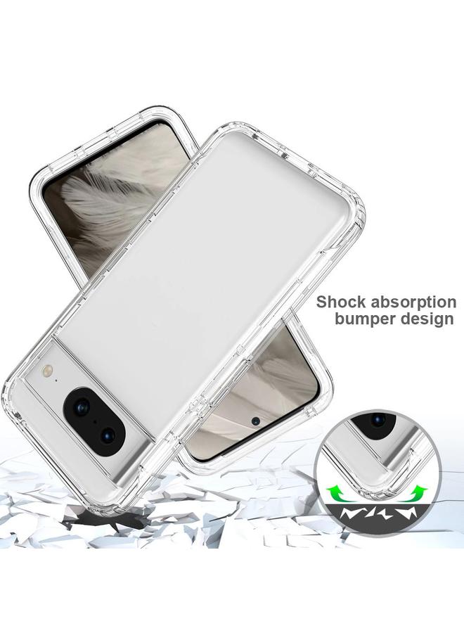 Zaboon Case For Google Pixel 8 Shockproof Clear Gradient PC + TPU Phone Case - Image 5