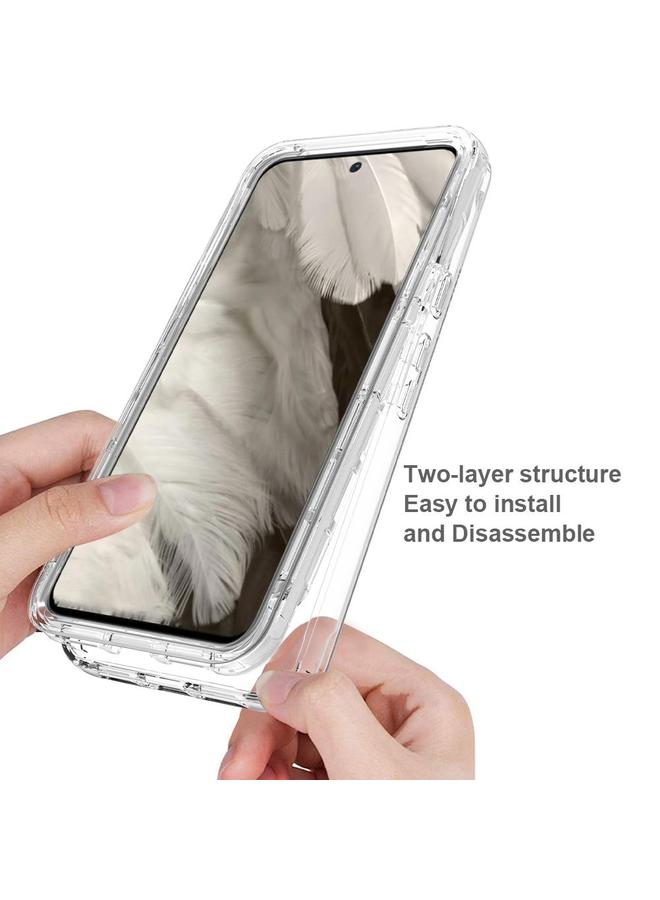 Zaboon Case For Google Pixel 8 Shockproof Clear Gradient PC + TPU Phone Case - Image 3