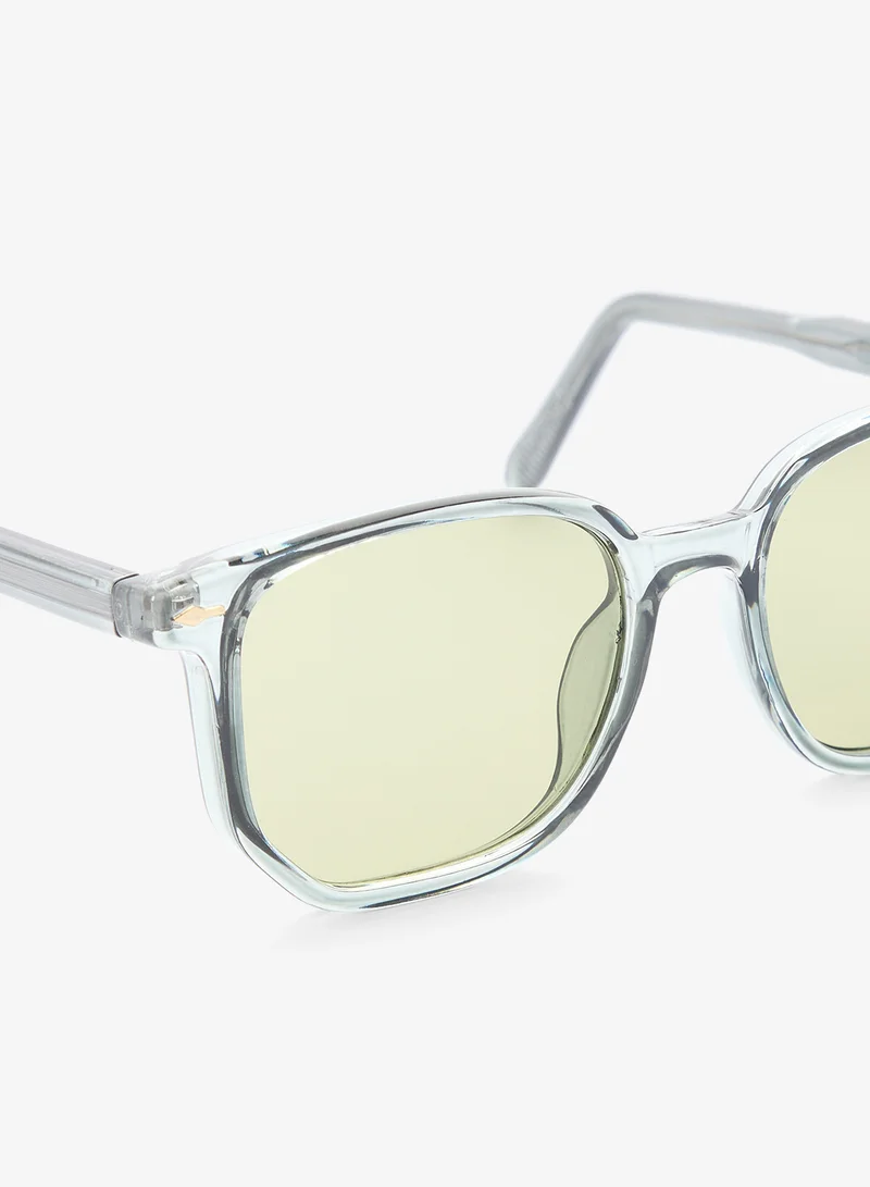 Seventy Five Polarized Lens Square Aviatoe Sunglasses