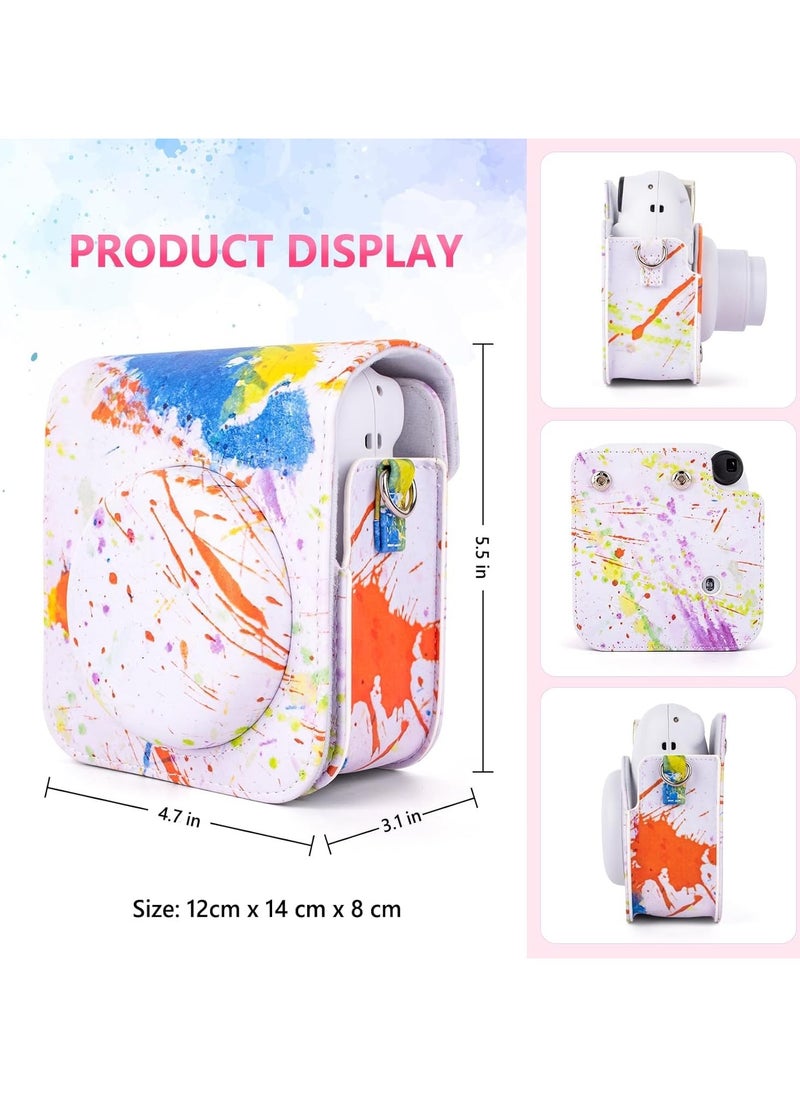 General Colourful camera case for Fujifilm Instax Mini 12 instant camera, PU leather protector for Polaroid camera instax mini 12 carry case  - Image 2