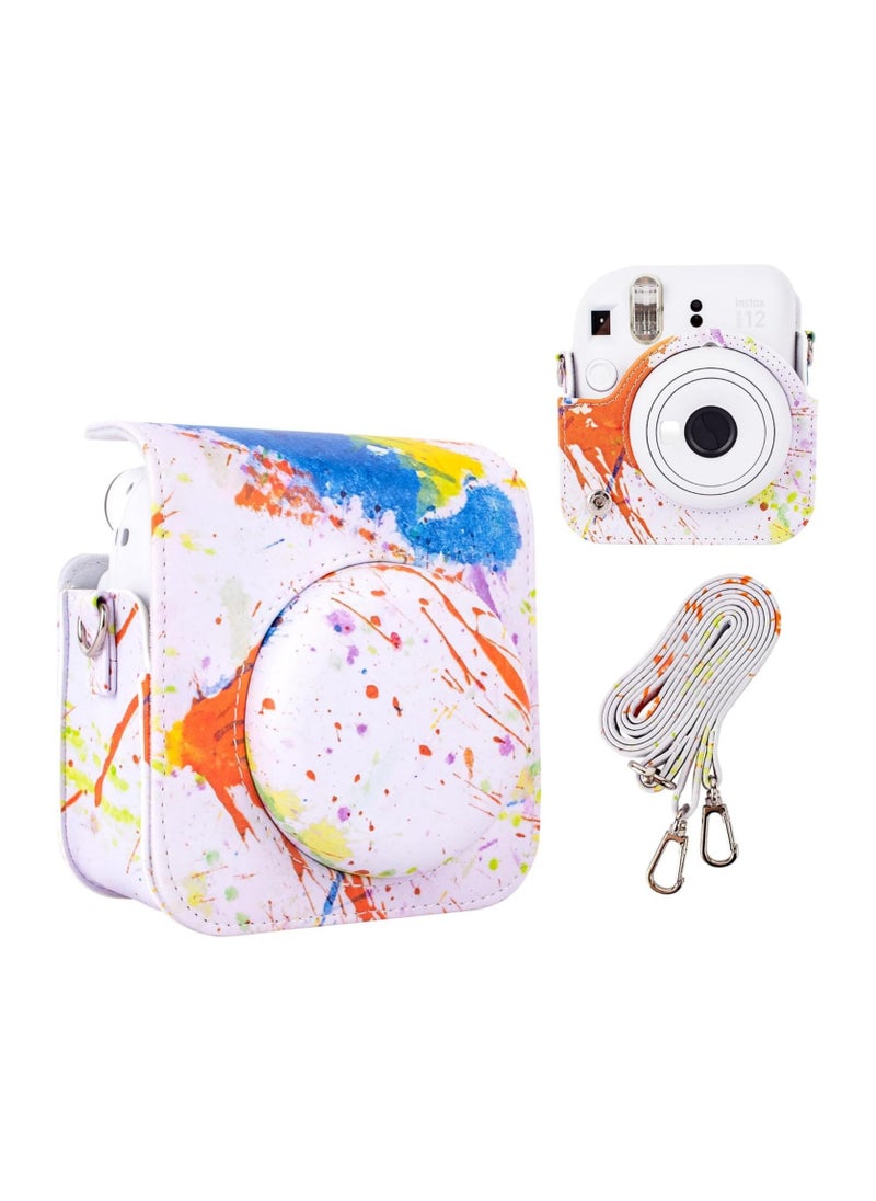 General Colourful camera case for Fujifilm Instax Mini 12 instant camera, PU leather protector for Polaroid camera instax mini 12 carry case  - Image 1