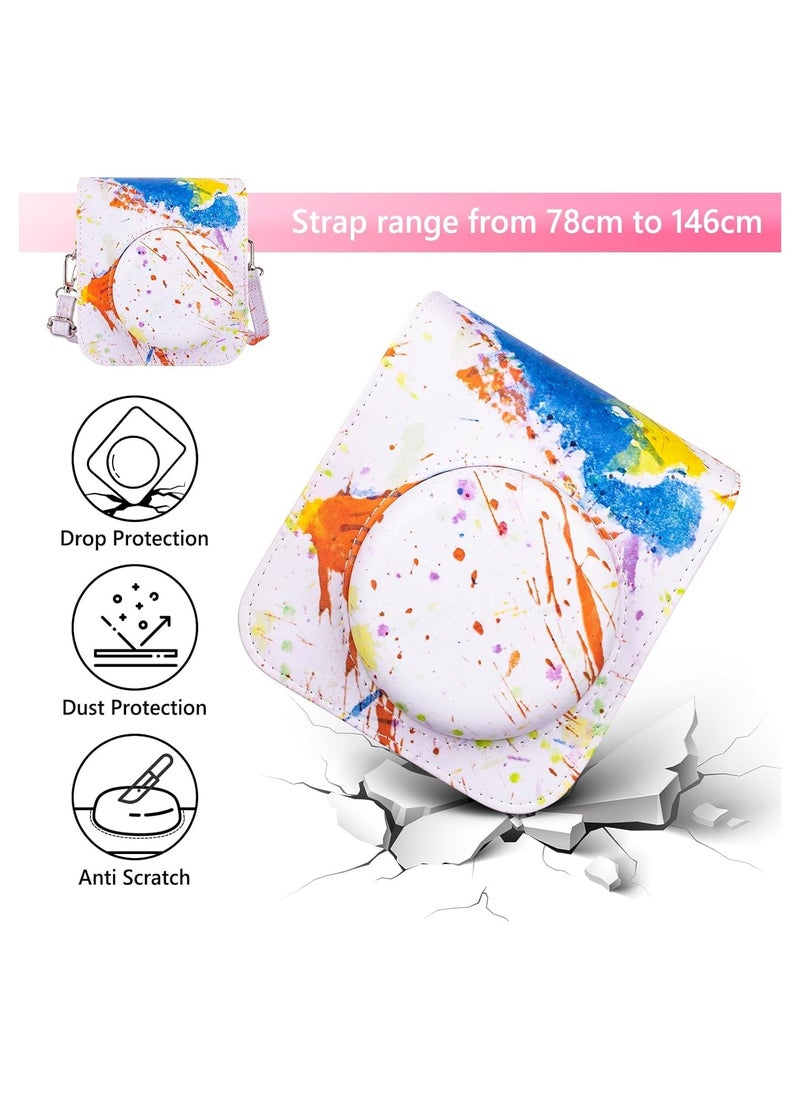 General Colourful camera case for Fujifilm Instax Mini 12 instant camera, PU leather protector for Polaroid camera instax mini 12 carry case  - Image 5