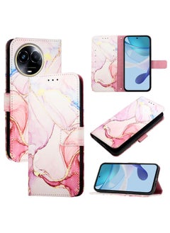 Case Cover For Realme C67 5G India / Narzo 60x 5G Global PT003 Marble Pattern Flip Leather Phone Case Rose Gold