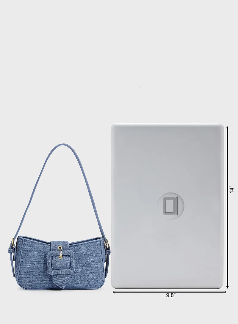 Ginger Buckle Detail Shoulder Bag