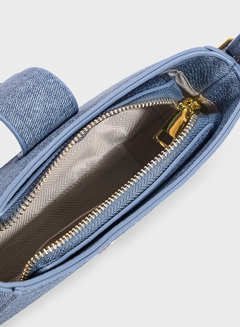 Ginger Buckle Detail Shoulder Bag