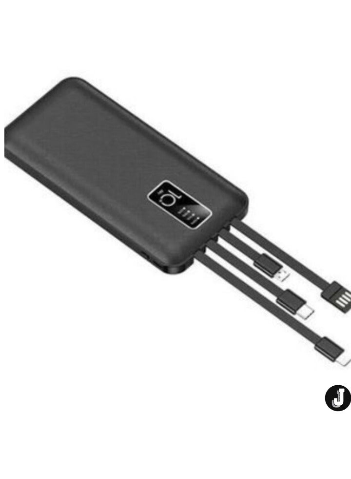 JAJEEK "NEW Fast Charging Power Bank – 10,000mAh, Charges 4 Devices Simultaneously (Black/White)" - Image 1