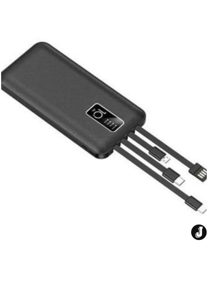 JAJEEK "NEW Fast Charging Power Bank – 10,000mAh, Charges 4 Devices Simultaneously (Black/White)" - Image 3