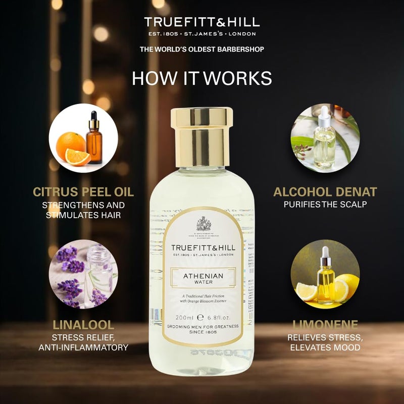 Truefitt & Hill Truefitt Hill Athenian Water Hair Serum For Men200MLDaily UseHair Styling SerumDry Frizzy HairHealthy ScalpProtect and ShineNourishing Strengthening - Image 4