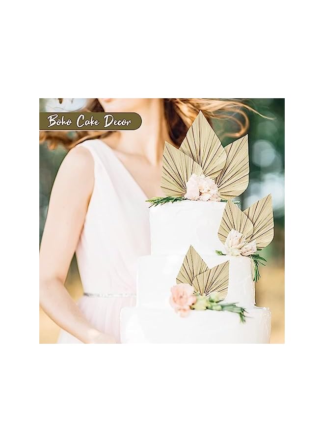 The Bros 10 Pcs Boho Dried Palm Spears Leaves Bulk, Small Natural Dried Real Palm Fans,Dried Palm Leaves with Stem Dried Leaf Boho Home Decor for Vase Wedding Office Home, DPAL-71 - Image 5