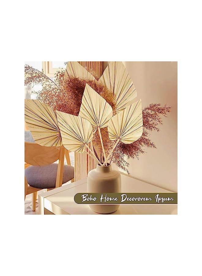 The Bros 10 Pcs Boho Dried Palm Spears Leaves Bulk, Small Natural Dried Real Palm Fans,Dried Palm Leaves with Stem Dried Leaf Boho Home Decor for Vase Wedding Office Home, DPAL-71 - Image 3