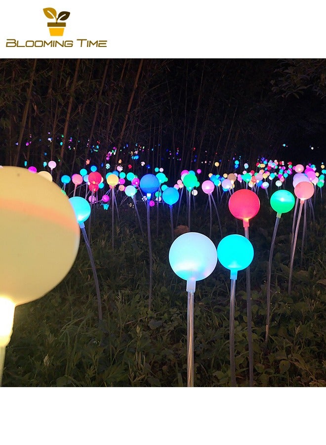 بلومنغ تايم اثنين من الطاقة الشمسية بروبلين الكرة الصمام مصباح مضيئة الكرة مصباح المناظر الطبيعية في الهواء الطلق للماء الإضاءة فناء الشوارع الملونة الكرة أضواء الحديقة - Image 3