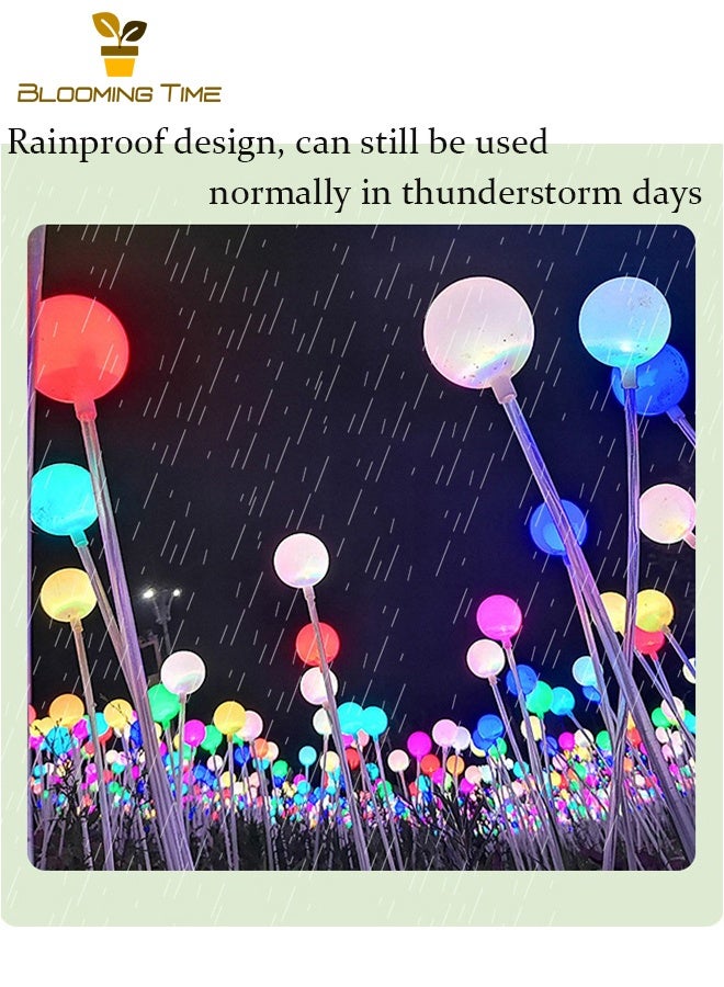 بلومنغ تايم اثنين من الطاقة الشمسية بروبلين الكرة الصمام مصباح مضيئة الكرة مصباح المناظر الطبيعية في الهواء الطلق للماء الإضاءة فناء الشوارع الملونة الكرة أضواء الحديقة - Image 5
