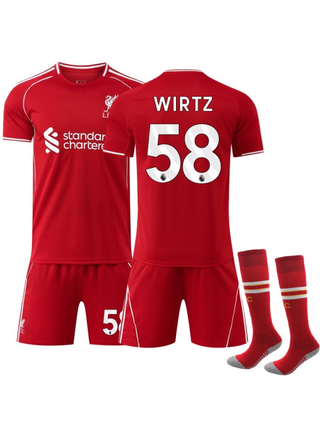 Football Uniforms, Sports Suits, Adult And Children's Compeion Training Team Uniforms, Old Style Parent-child Jerseys, Breathable Short-sleeved Jerseys