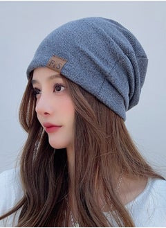 Slouchy Beanie Hat Baggy Skull Sleep Cap Thin Hip-hop Soft Stretch Knit Sleeping Hat Headwear Head Wrap Cap for Women Dark Blue