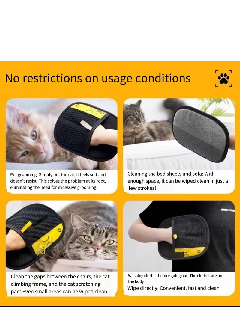 قفازات إزالة الشعر منظف شعر القطط لإزالة آثار امتصاص شعر الكلاب في المنزل لإزالة شعر القطط والكلاب ومكشطة شعر السجاد والسرير - Image 3