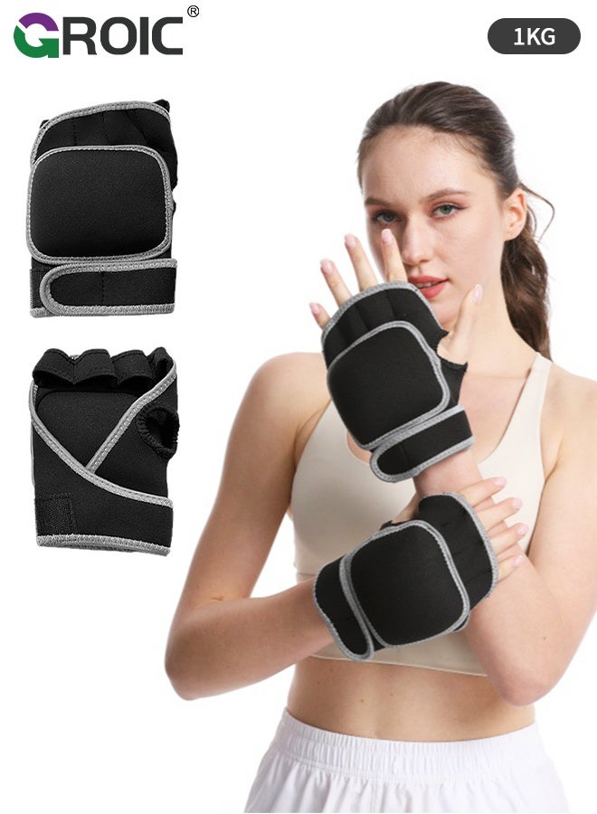 GROIC 1 PC Wrist Weights with Thumb Loops for Men Women ClosuresComfortable & Secure  Wrist Weights for Walking, Running, Cardio，1KG - Image 1