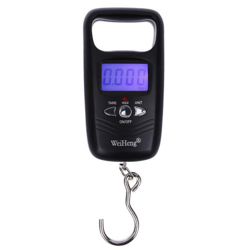 Portable Digital Luggage Scale - Wide LCD Screen With Blue Backlight For Clear Reading, Tare Function, Multi-unit Conversion, Stainless Steel Hook For Travel, Home, And Shipping Use - Image 1