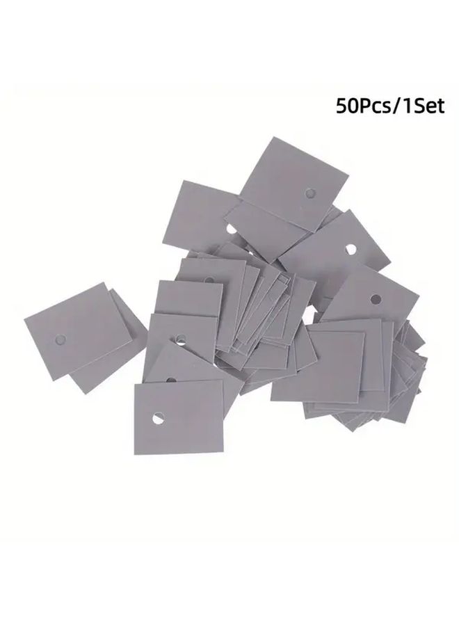 50 قطعة ورق عازل حراري من السيليكون 20×25 مم لتبديد الحرارة TO247 - Image 1