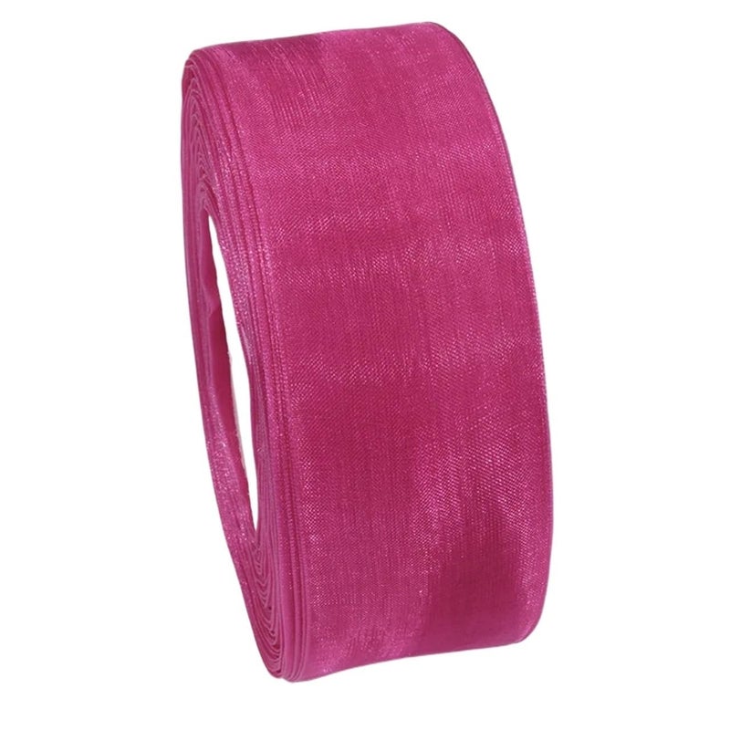 Organza Satin Ribbons 50 Yards For Wedding Decoration Bouquets Party Wreath DIY Crafts Color10 - Image 2
