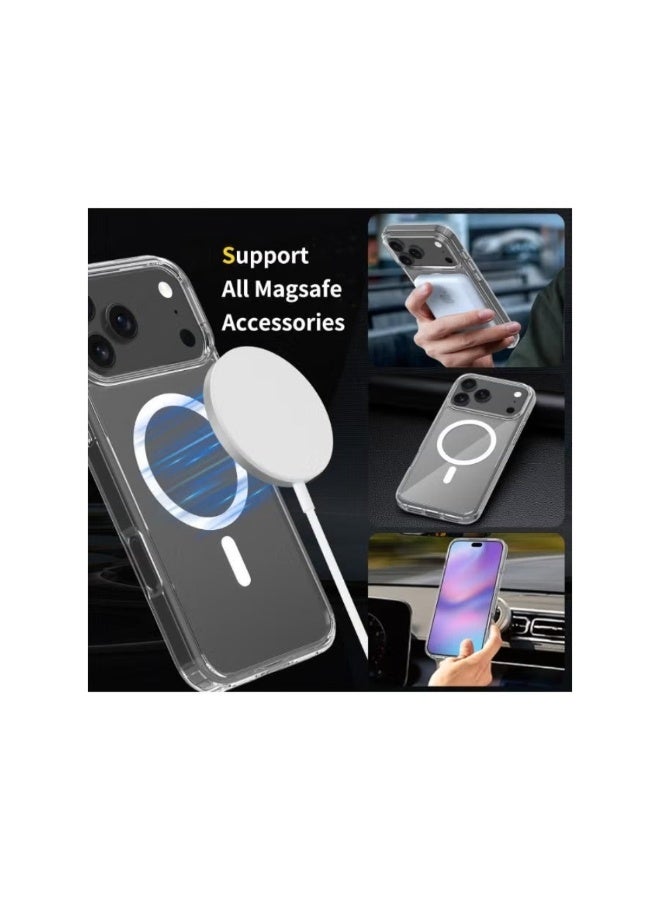 iPhone 17 Pro Case Cover Clear Magsafe Non-Yellowing Case iPhone 17 Pro Bumper Drop Protection Scratch-Resistant Cover For iPhone 17 Pro Cover 6.3-inch - Image 4