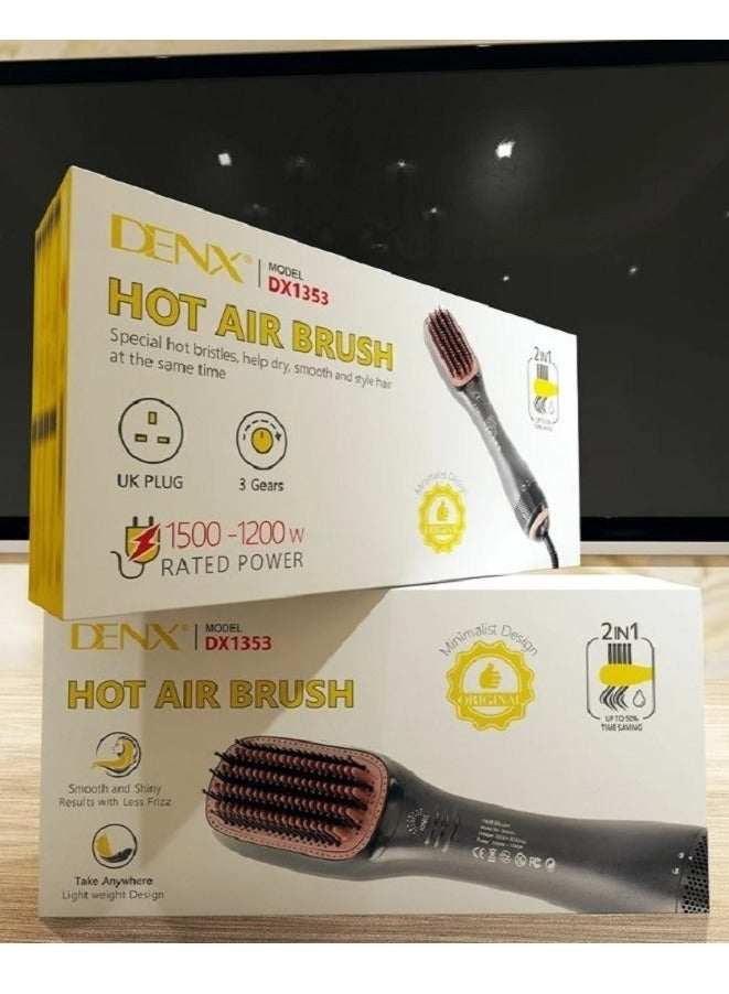 دينكس Professional 3-in-1 Hair Drying & Styling Device – Hair Dryer, Straightener & Volumizing Comb, Fast Heat-Up, Anti-Frizz Ionic Technology, Multiple Heat Settings for All Hair Types - Image 4