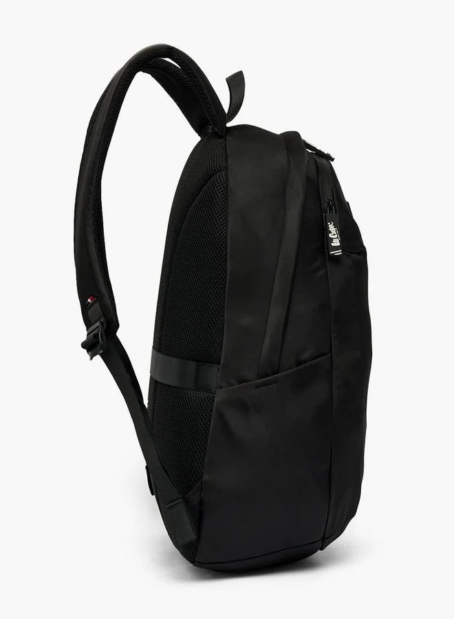 Lee Cooper BLACK Solid School Backpack For Kids 13 Years+ With Padded Shoulder Straps  | Best Price UAE