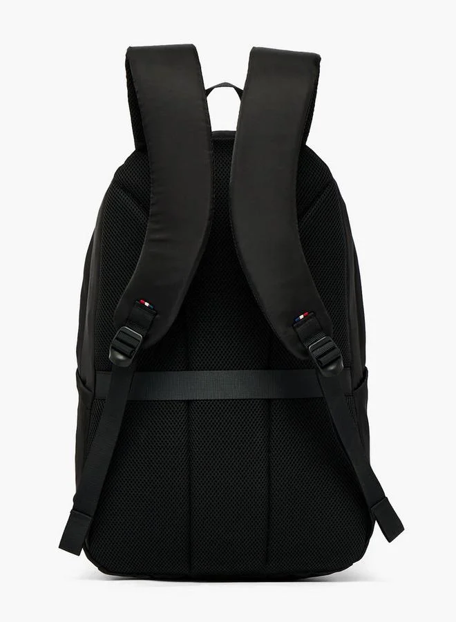Lee Cooper BLACK Solid School Backpack For Kids 13 Years+ With Padded Shoulder Straps  | Best Price UAE