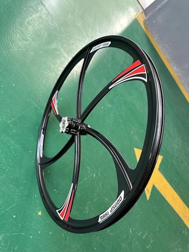 DONSP1986 26 inch Mag Wheel Set Rims Front & Rear 100x120mm for Single Speed Freewheel, 26" Magnesium Bike Wheels Rim (Black) Disc Brake for Beach Cruisers, MTB's Road Bicycle - Image 3