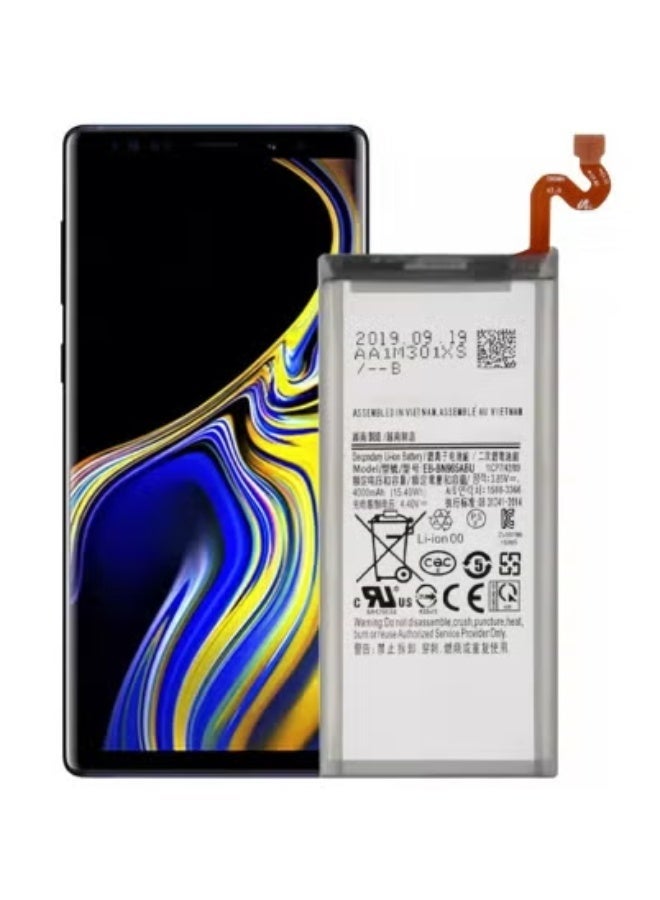MUNTAQI بطارية بديلة لجهاز سامسونج جالاكسي نوت 9 EB-BN965ABU - 4000mAh بطارية داخلية عالية السعة من نوع Li-ion | جودة OEM، شحن آمن وطاقة تدوم طويلاً | تناسب مثالي لجهاز جالاكسي نوت 9 | طاقة موثوقة واستعادة أداء الجهاز - Image 3