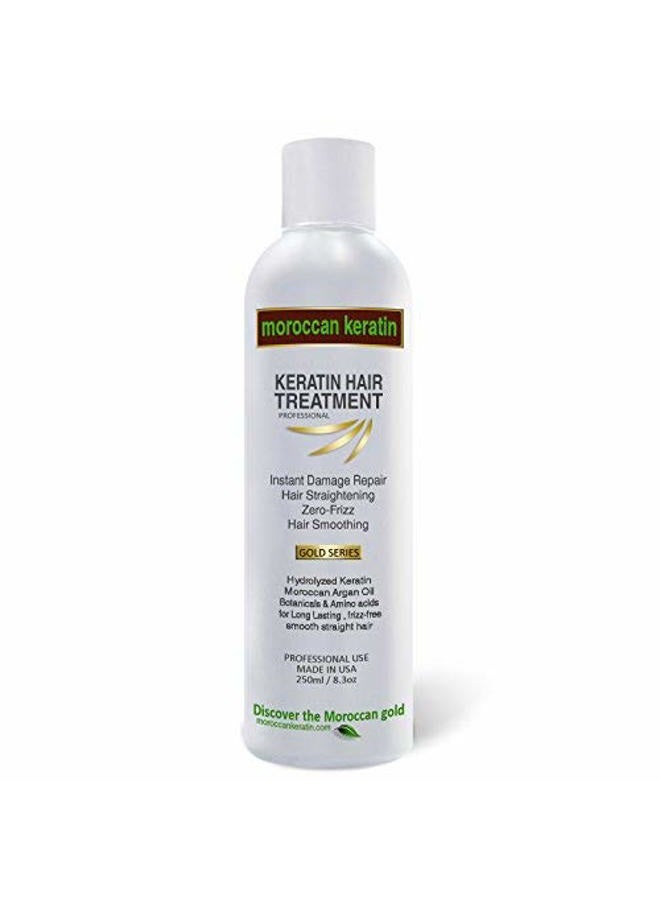 MOROCCAN KERATIN GOLD SERIES Most Effective Brazilian Keratin Hair Treatment 8oz Blowout Straightening Complex Global With Argan Oil Proven Formula Natural Organic Results Keratina Para Alisar El Pelo