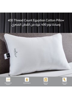 Donetella Premium Hotel Pillow 1-Piece(1600 g) Size 50x75 cm Luxury Down Alternative Filling With Natural Cotton Cover Skin-Friendly,White  - Image 3