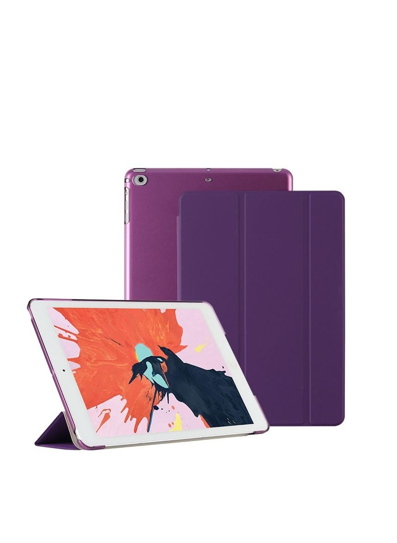 Loquat Purple iPad Three Fold Intelligent Sleep Hard Shell