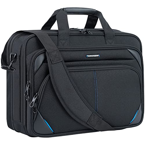 KROSER Laptop Bag 17.3 Inch Premium Laptop Briefcase, Expandable Laptop Shoulder Messenger Bag Durable Computer Case - Image 1
