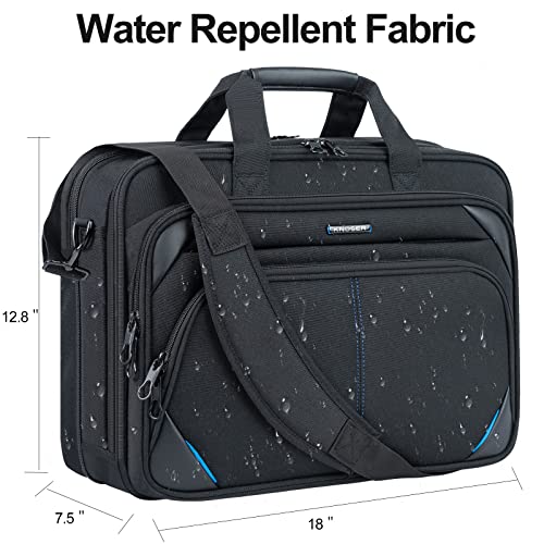 KROSER Laptop Bag 17.3 Inch Premium Laptop Briefcase, Expandable Laptop Shoulder Messenger Bag Durable Computer Case - Image 3