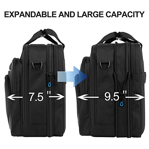 KROSER Laptop Bag 17.3 Inch Premium Laptop Briefcase, Expandable Laptop Shoulder Messenger Bag Durable Computer Case - Image 2