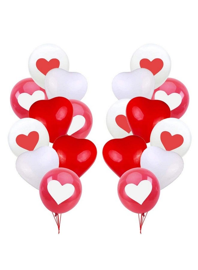 هونج كونج بالونز بالونات على شكل قلب من HK Balloons، مناسبة لأعياد الميلاد والذكرى السنوية وعيد الحب، للزينة (عبوة من 50 قطعة على شكل قلب مطبوع) - Image 1