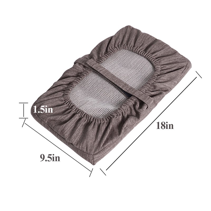 baibu Set of 2 Saddle Stool Cushions  Super Soft Bar Stool Cushion Saddle Stool Seat Cushions with Ties - 2 Pads Only (Khaki  18x9.5x1.5in) - Image 2