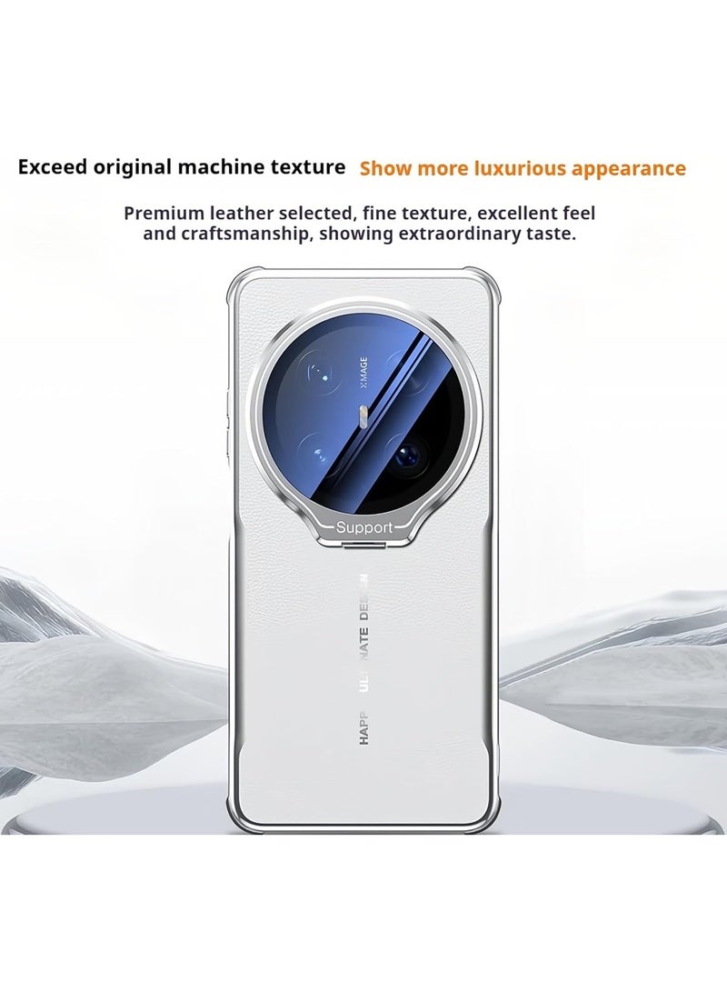Case compatible with Huawei Mate 80 RS Ultimate, ultra-thin leather backpack featuring a glass camera lens holder with air-cushioned protective sleeve. - Image 4