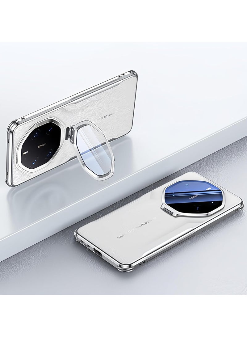 Case compatible with Huawei Mate 80 RS Ultimate, ultra-thin leather backpack featuring a glass camera lens holder with air-cushioned protective sleeve. - Image 1