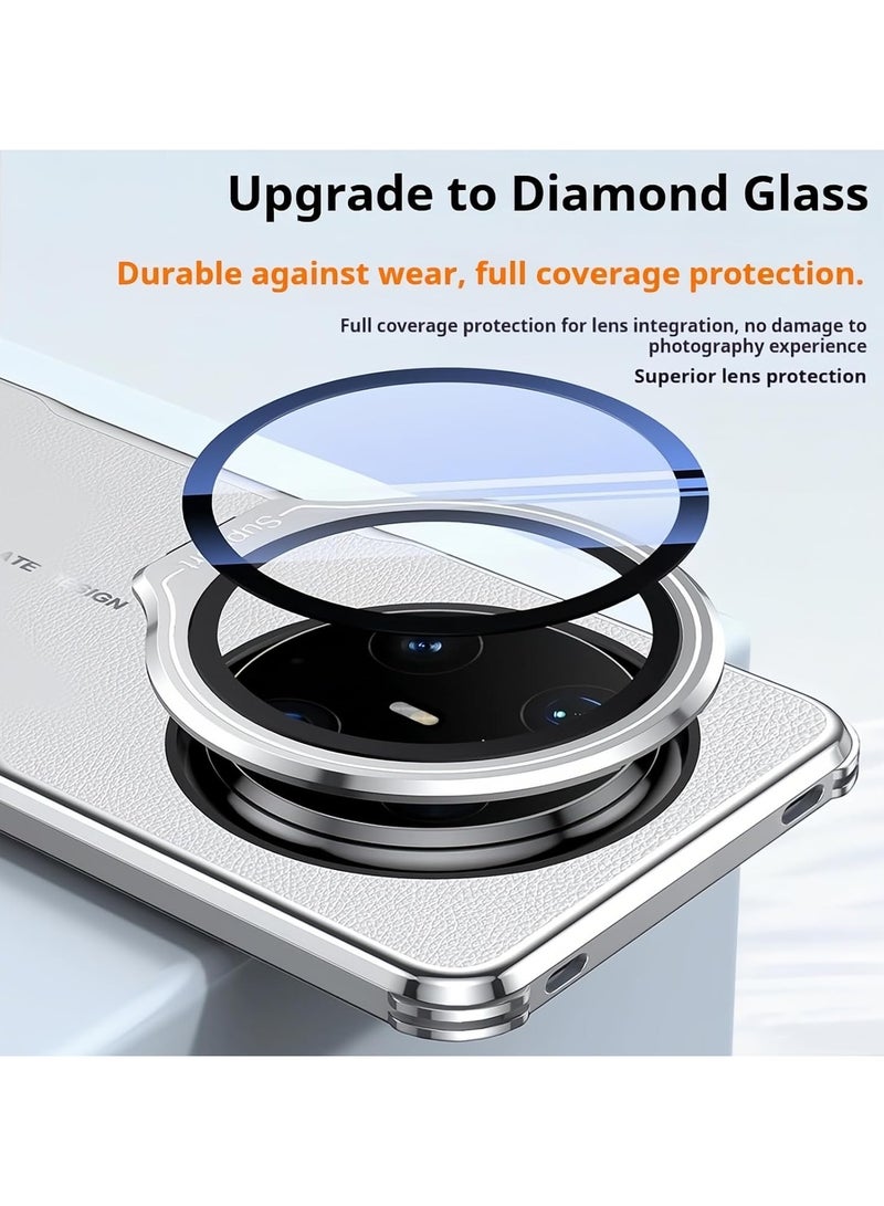Case compatible with Huawei Mate 80 RS Ultimate, ultra-thin leather backpack featuring a glass camera lens holder with air-cushioned protective sleeve. - Image 2