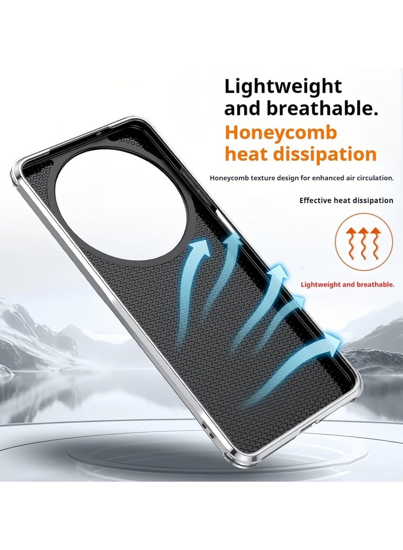 Case compatible with Huawei Mate 80 RS Ultimate, ultra-thin leather backpack featuring a glass camera lens holder with air-cushioned protective sleeve. - Image 3
