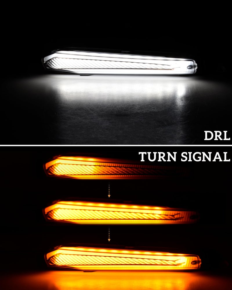 SAUTVS LED Front Turn Signal Daytime Running Lights DRL Auxiliary Accent Lamps with Yellow Flashing Lights for Can-Am Spyder RT 2020-2025 Accessories (2PCS, Replace #219401024) - Image 2