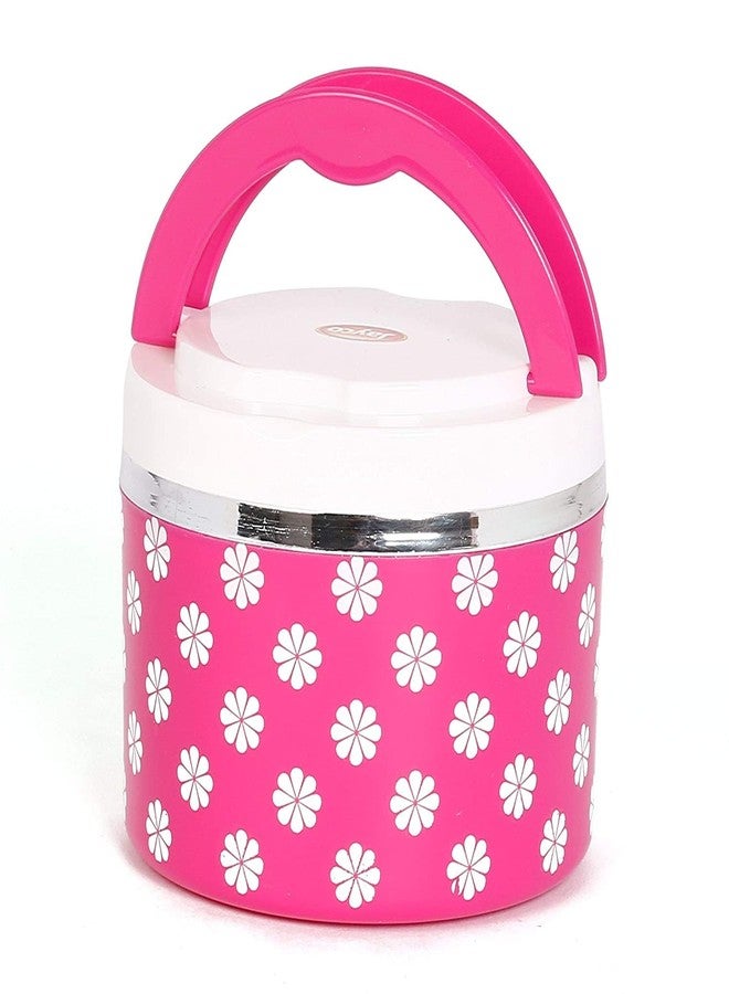 Jayco Venice Insulated Lunch Box for Office Men and Women BPA Free | Food Grade Plastic | Best Tiffin Box for Office | Inner Steel | Made in India (1 Layer, Pink) - Image 1